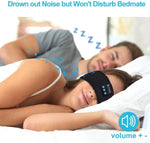 Load image into Gallery viewer, Bluetooth Sleeping Headphones Sports Headband Thin Soft Elastic Comfortable Wireless Music Earphones Eye Mask for Side Sleeper
