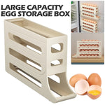 Load image into Gallery viewer, 4 Layers Automatic Rolling Egg Holder Rack Kitchen Refrigerator Egg Dispenser Fridge Egg Storage Box Kitchen Storage Container
