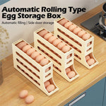 Load image into Gallery viewer, 4 Layers Automatic Rolling Egg Holder Rack Kitchen Refrigerator Egg Dispenser Fridge Egg Storage Box Kitchen Storage Container

