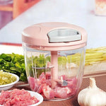 Load image into Gallery viewer, 500/900ML Manual Meat Mincer Garlic Chopper Rotate Garlic Press Crusher Vegetable Onion Cutter Kitchen Cooking Accessories
