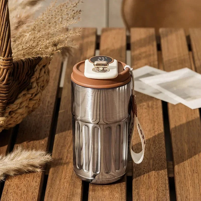 450ml Sports Water Bottle Smart Vacuum Coffee Cup 316 Stainless Steel LED Temperature Display Thermos Bottle Car Thermos Cup